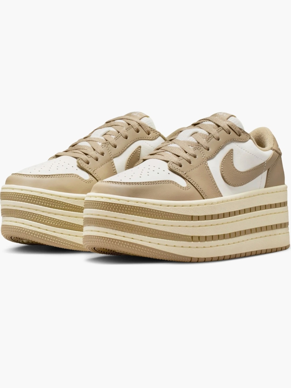 Nike Women’s Platform Sneakers - White and Tan
